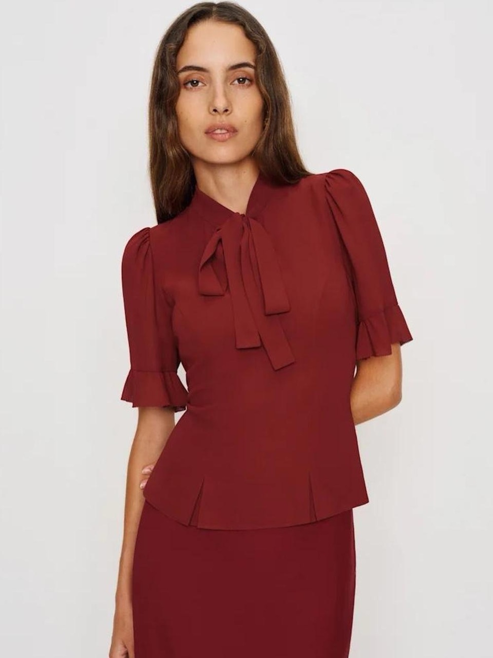 NEW NWT Reformation x Nara Smith Cloud Egg Blouse
